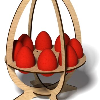 Intra απο ξύλο plywood Χρώμα wenge 3mm-4mm πάχος - Πασχαλινό κουτί, Αυγοθήκη, Δίασταση 15x15 cm INTRAFABR-116259166 - Image 1