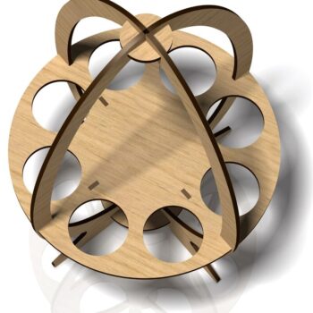 Intra απο ξύλο plywood Χρώμα wenge 3mm-4mm πάχος - Πασχαλινό κουτί, Αυγοθήκη, Δίασταση 15x15 cm INTRAFABR-116259166 - Image 3