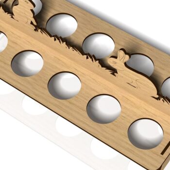 Intra απο ξύλο plywood Χρώμα wenge 3mm-4mm πάχος - Πασχαλινό κουτί, Αυγοθήκη, Δίασταση 15x15 cm INTRAFABR-116259161 - Image 3