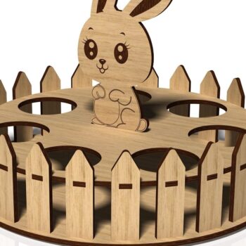 Intra απο ξύλο plywood  Χρώμα wenge 3mm-4mm πάχος - Πασχαλινό κουτί, Αυγοθήκη, Δίασταση 15x15 cm INTRAFABR-116341142 - Image 2