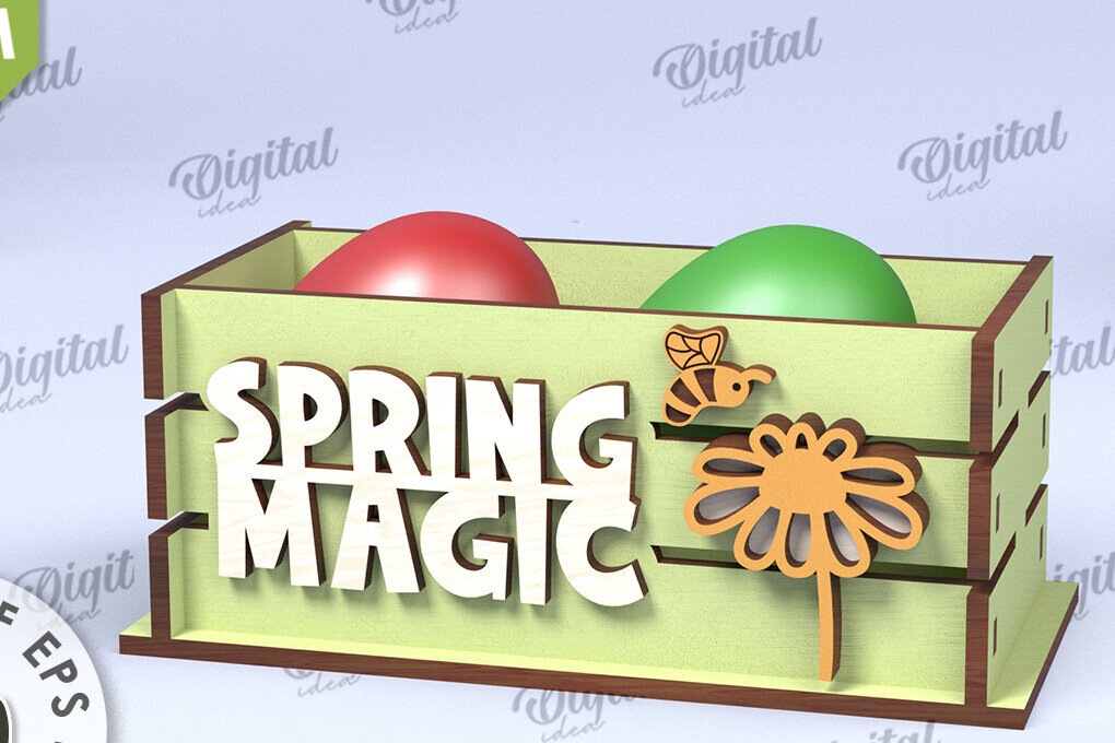 Intra απο ξύλο plywood  Χρώμα wenge 3mm-4mm πάχος - Πασχαλινό κουτί LaserCut. Πασχαλινό καλάθι διακόσμηση Δίασταση 15x15 cm INTRAFABR-116341151