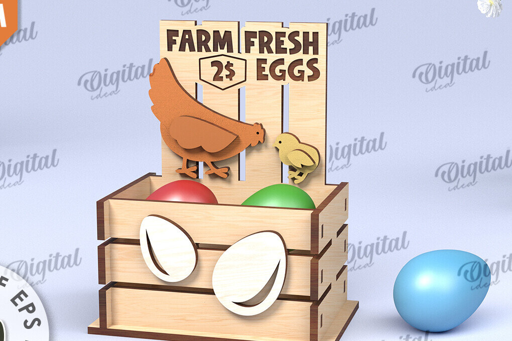 Intra απο ξύλο plywood  Χρώμα wenge 3mm-4mm πάχος - Πασχαλινό κουτί LaserCut. Πασχαλινό καλάθι διακόσμηση Δίασταση 15x15 cm INTRAFABR-116341161