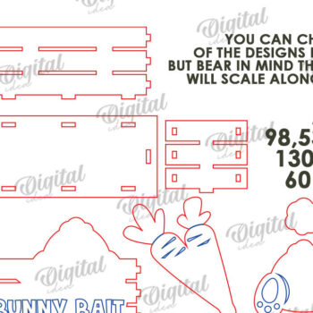 Intra απο ξύλο plywood  Χρώμα wenge 3mm-4mm πάχος - Πασχαλινό κουτί LaserCut. Πασχαλινό καλάθι διακόσμηση Δίασταση 15x15 cm INTRAFABR-116341170 - Image 3