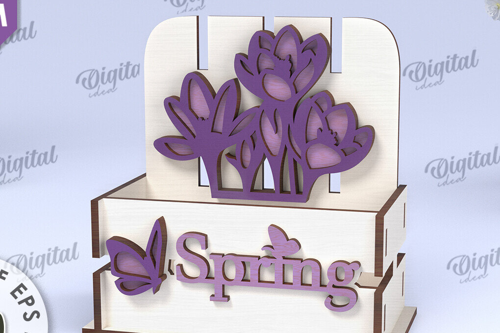 Intra απο ξύλο plywood  Χρώμα wenge 3mm-4mm πάχος - Πασχαλινό κουτί LaserCut. Πασχαλινό καλάθι διακόσμηση Δίασταση 15x15 cm INTRAFABR-116079051