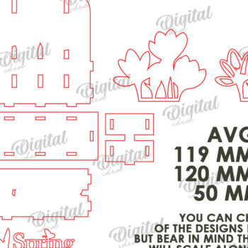 Intra απο ξύλο plywood  Χρώμα wenge 3mm-4mm πάχος - Πασχαλινό κουτί LaserCut. Πασχαλινό καλάθι διακόσμηση Δίασταση 15x15 cm INTRAFABR-116079051 - Image 3