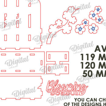 Intra απο ξύλο plywood  Χρώμα wenge 3mm-4mm πάχος - Πασχαλινό κουτί LaserCut. Πασχαλινό καλάθι διακόσμηση Δίασταση 15x15 cm INTRAFABR-116079063 - Image 3