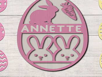 Intra απο ξύλο plywood  Χρώμα wenge 3mm-4mm πάχος - Πασχαλινό Πακέτο, Πασχαλινό Μπουκάλι Κουνελάκι. Δίασταση 30x20 cm INTRAFABR-62985032 - Image 1