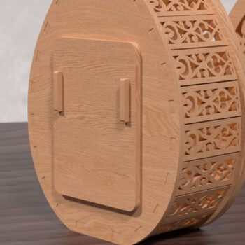 Intra απο ξύλο plywood  Χρώμα wenge 3mm-4mm πάχος - Πασχαλινό λαγουδάκι τρισδιάστατο φανάρι με στρώσεις Δίασταση 20x20 cm INTRAFABR-65094462 - Image 5