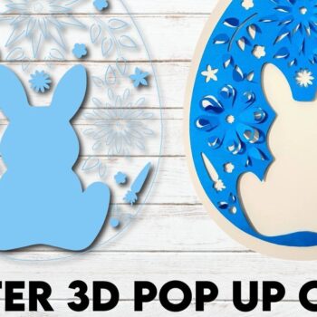 Intra απο ξύλο plywood  Χρώμα wenge 3mm-4mm πάχος - Πασχαλινό λαγουδάκι τρισδιάστατο χαρτιού Δίασταση 15x15 cm INTRAFABR-64972942 - Image 1