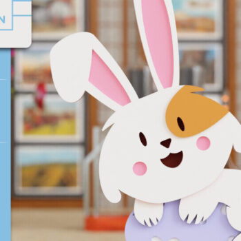 Intra απο ξύλο plywood  Χρώμα wenge 3mm-4mm πάχος - Easter Bunny 3D Crafting Δίασταση 20x25 cm INTRAFABR-32770325 - Image 1