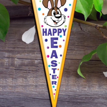 Intra απο ξύλο plywood Χρώμα wenge 3mm-4mm πάχος - Πανό Πασχαλινό λαγουδάκι Δίασταση 15x15 cm INTRAFABR-99408112 - Image 1