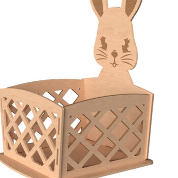 Intra απο ξύλο plywood  Χρώμα wenge 3mm-4mm πάχος - Πασχαλινό Μπάνι Καλάθι Δίασταση 30x20 cm INTRAFABR-67707556 - Image 5