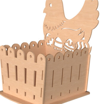 Intra απο ξύλο plywood  Χρώμα wenge 3mm-4mm πάχος - Πασχαλινό Μπάνι Καλάθι Δίασταση 30x20 cm INTRAFABR-67707556 - Image 6