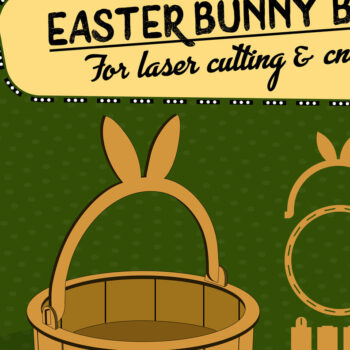 Intra απο ξύλο plywood Χρώμα wenge 3mm-4mm πάχος - Πασχαλινό καλάθι λαγουδάκι για Δίασταση 30x20 cm INTRAFABR-112120901 - Image 1