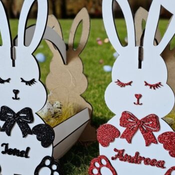 Intra απο ξύλο plywood  Χρώμα wenge 3mm-4mm πάχος - Πασχαλινό Μπάνι Καλάθι κοπής με λέιζερ | Δίασταση 4x4 cm INTRAFABR-108778940 - Image 1