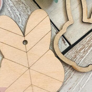 Intra απο ξύλο plywood Χρώμα wenge 3mm-4mm πάχος - Easter Bunny Basket Tag Laser Δίασταση 15x15 cm INTRAFABR-108852061 - Image 5