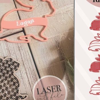 Intra απο ξύλο plywood  Χρώμα wenge 3mm-4mm πάχος - Πασχαλινό Μπάνι Καλάθι Tag Laser Δίασταση 15x15 cm INTRAFABR-108852069 - Image 1