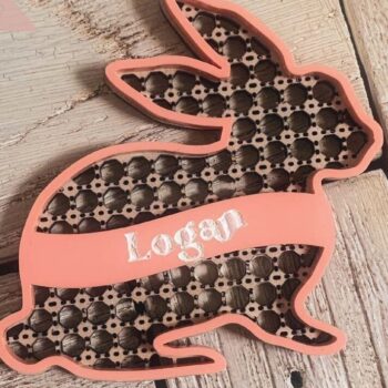 Intra απο ξύλο plywood  Χρώμα wenge 3mm-4mm πάχος - Πασχαλινό Μπάνι Καλάθι Tag Laser Δίασταση 15x15 cm INTRAFABR-108852069 - Image 3