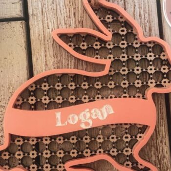 Intra απο ξύλο plywood  Χρώμα wenge 3mm-4mm πάχος - Πασχαλινό Μπάνι Καλάθι Tag Laser Δίασταση 15x15 cm INTRAFABR-108852069 - Image 5