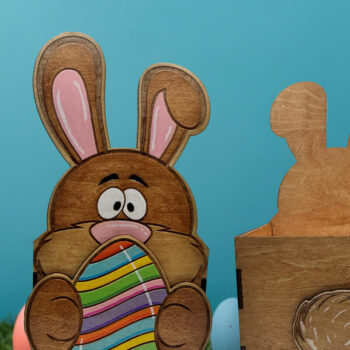 Intra απο ξύλο plywood  Χρώμα wenge 3mm-4mm πάχος - Πασχαλινό Μπάνι Κουτί Δίασταση 20x20 cm INTRAFABR-81410098 - Image 1