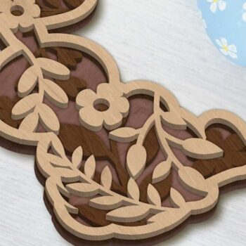 Intra απο ξύλο plywood  Χρώμα wenge 3mm-4mm πάχος - ΔΕΣΜΗ ΠΑΣΧΑΛΙΝΟΥ ΚΟΥΝΕΛΟΥ, Πολυστρωματικό κομμένο Δίασταση 10x6 cm INTRAFABR-54239065 - Image 4