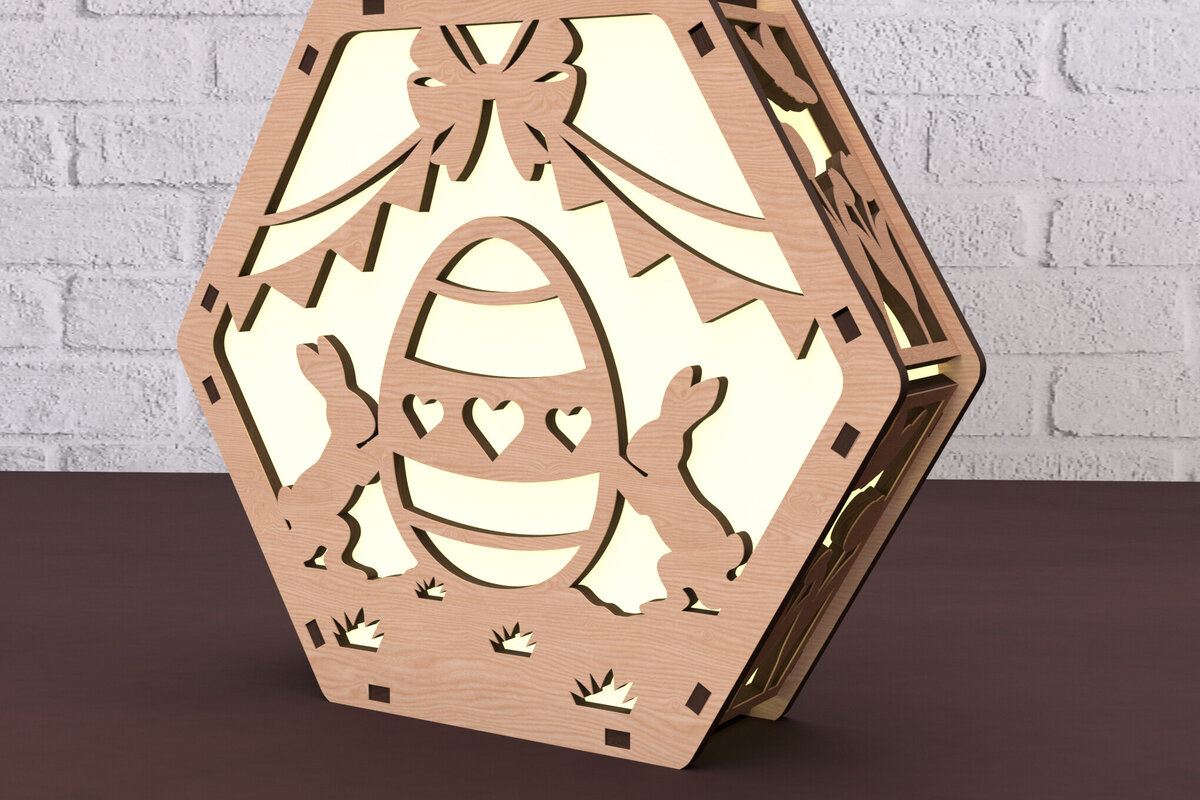 Intra απο ξύλο plywood  Χρώμα wenge 3mm-4mm πάχος - Λαμπροθήκη Πασχαλινό Λαγουδάκι Cut Δίασταση 20x20 cm INTRAFABR-119659533