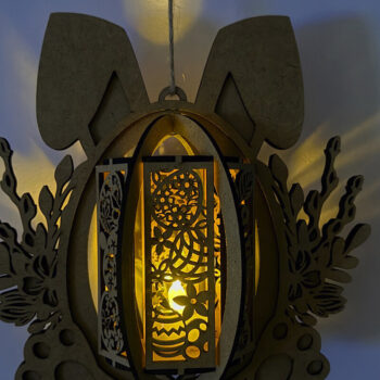 Intra απο ξύλο plywood  Χρώμα wenge 3mm-4mm πάχος - Κηροπήγιο Πασχαλινό Λαγουδάκι Δίασταση 3x8 cm INTRAFABR-119659549 - Image 5