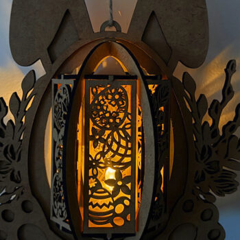 Intra απο ξύλο plywood  Χρώμα wenge 3mm-4mm πάχος - Κηροπήγιο Πασχαλινό Λαγουδάκι Δίασταση 3x8 cm INTRAFABR-119659549 - Image 8