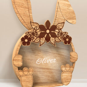 Intra απο ξύλο plywood  Χρώμα wenge 3mm-4mm πάχος - Πρότυπο κουτιού καραμελών για το Πάσχα λαγουδάκι Δίασταση 7x10 cm INTRAFABR-72076695