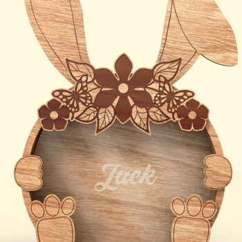 Intra απο ξύλο plywood  Χρώμα wenge 3mm-4mm πάχος - Πρότυπο κουτιού καραμελών για το Πάσχα λαγουδάκι Δίασταση 7x10 cm INTRAFABR-72076695 - Image 5