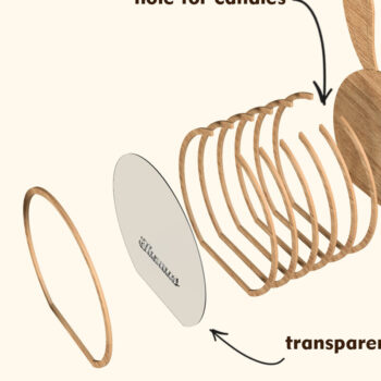 Intra απο ξύλο plywood  Χρώμα wenge 3mm-4mm πάχος - Πασχαλινό μπομπονιέρα με λαγουδάκι Δίασταση 7x10 cm INTRAFABR-89750491 - Image 2