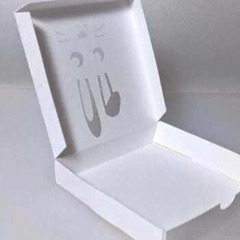 Intra απο ξύλο plywood  Χρώμα wenge 3mm-4mm πάχος - Κουτί κέρασμα για μπισκότα λαγουδάκι του Πάσχα Δίασταση 15x15 cm INTRAFABR-123668301 - Image 2