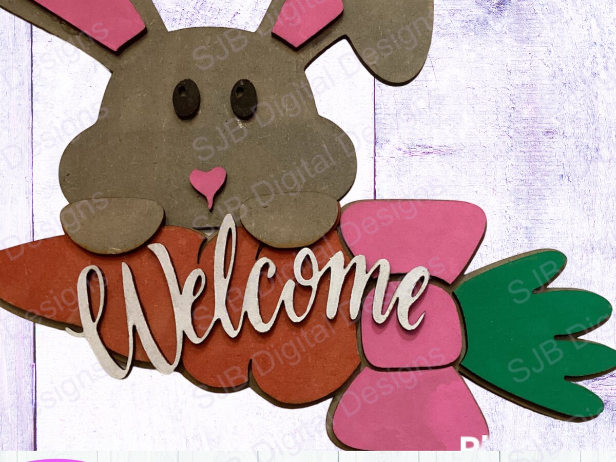 Intra απο ξύλο plywood  Χρώμα wenge 3mm-4mm πάχος - Πινακίδα Πόρτας Πασχαλινής Λαγουδίτσας, , Δίασταση 15x15 cm INTRAFABR-94232133