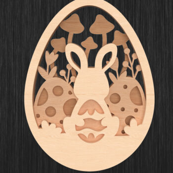 Intra απο ξύλο plywood Χρώμα wenge 3mm-4mm πάχος - Σκηνή Δάσους Πασχαλινών Αυγών Δίασταση 30x20 cm INTRAFABR-31212827 - Image 1