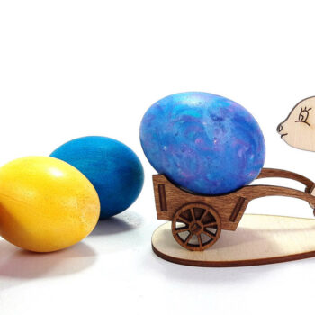 Intra απο ξύλο plywood  Χρώμα wenge 3mm-4mm πάχος - Πασχαλινή αυγοθήκη για λαγουδάκι. κοπής με λέιζερ. Δίασταση 13x9 cm INTRAFABR-102772664 - Image 4