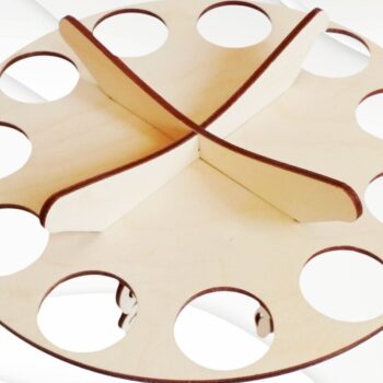 Intra απο ξύλο plywood Χρώμα wenge 3mm-4mm πάχος - Αυγοθήκη Πασχαλινής Λαγουδίτσας, κοπής με λέιζερ Δίασταση 209x209 cm INTRAFABR-124401981 - Image 5