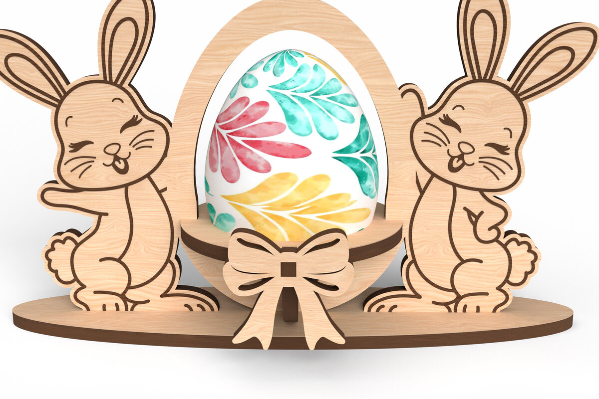 Intra απο ξύλο plywood  Χρώμα wenge 3mm-4mm πάχος - Πασχαλινή θήκη αυγών με λέιζερ Δίασταση 30x20 cm INTRAFABR-117533746