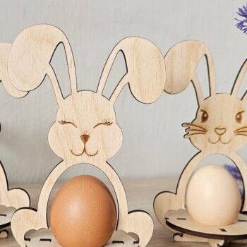 Intra απο ξύλο plywood  Χρώμα wenge 3mm-4mm πάχος - Πασχαλινό Μπάνι Αυγοθήκη , F Δίασταση 4x4 cm INTRAFABR-69116648 - Image 3