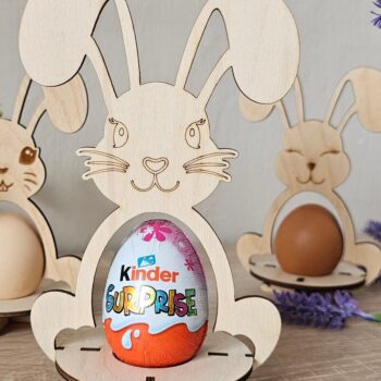 Intra απο ξύλο plywood  Χρώμα wenge 3mm-4mm πάχος - Πασχαλινό Μπάνι Αυγοθήκη , F Δίασταση 4x4 cm INTRAFABR-69116648 - Image 4