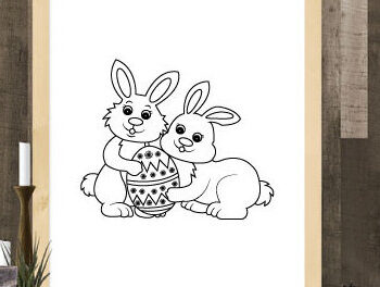 Intra απο ξύλο plywood  Χρώμα wenge 3mm-4mm πάχος - κοπής με λέιζερ Easter Bunny Egg, τέχνη τοίχου Δίασταση 40x50 cm INTRAFABR-98137390 - Image 2