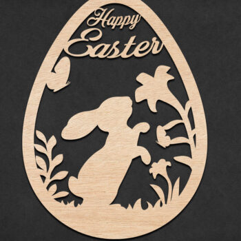 Intra απο ξύλο plywood  Χρώμα wenge 3mm-4mm πάχος - Πακέτο με στολίδια με αυγά για το Πάσχα Δίασταση 6x6 cm INTRAFABR-95650682 - Image 2