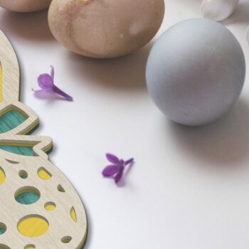 Intra απο ξύλο plywood  Χρώμα wenge 3mm-4mm πάχος - Πρότυπα χειροτεχνίας σετ πασχαλινών αυγών λαγουδάκι Δίασταση 5x6 cm INTRAFABR-109425983 - Image 7