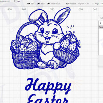 Intra απο ξύλο plywood  Χρώμα wenge 3mm-4mm πάχος - Πασχαλινό λαγουδάκι Χαρακτική Δίασταση 4x4 cm INTRAFABR-109425520 - Image 3