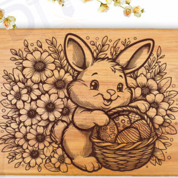 Intra απο ξύλο plywood  Χρώμα wenge 3mm-4mm πάχος - Πασχαλινό λαγουδάκι Χαρακτική Δίασταση 4x4 cm INTRAFABR-99394288 - Image 2