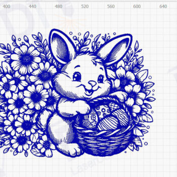 Intra απο ξύλο plywood  Χρώμα wenge 3mm-4mm πάχος - Πασχαλινό λαγουδάκι Χαρακτική Δίασταση 4x4 cm INTRAFABR-99394288 - Image 3