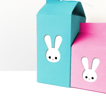 Intra απο ξύλο plywood  Χρώμα wenge 3mm-4mm πάχος - Πασχαλινό Bunny Face Milk Κουτί Δίασταση 15x15 cm INTRAFABR-89451044 - Image 1