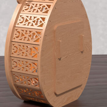 Intra απο ξύλο plywood  Χρώμα wenge 3mm-4mm πάχος - Easter Bunny Glow Lantern Δίασταση 15x15 cm INTRAFABR-87201006 - Image 4