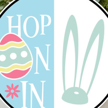 Intra απο ξύλο plywood  Χρώμα wenge 3mm-4mm πάχος - Easter Bunny «Hop on» Στρογγυλή πινακίδα Δίασταση 15x15 cm INTRAFABR-70066524 - Image 4