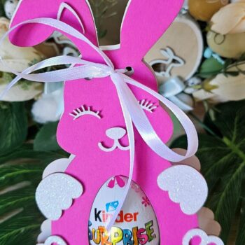 Intra απο ξύλο plywood  Χρώμα wenge 3mm-4mm πάχος - Easter Bunny Kinder Egg Box | Χαριτωμένος Δίασταση 4x4 cm INTRAFABR-35664069 - Image 6