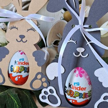 Intra απο ξύλο plywood  Χρώμα wenge 3mm-4mm πάχος - Easter Bunny Kinder Egg Box | Χαριτωμένος Δίασταση 4x4 cm INTRAFABR-35664069 - Image 7